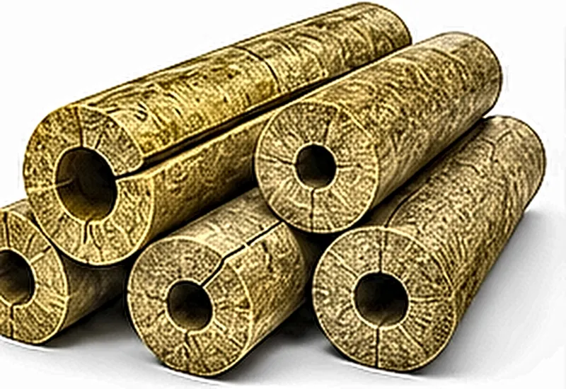 Rockwool Pipe Sections – Pre-formed mineral wool sections for high-temperature pipes.